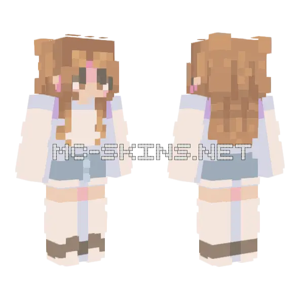 Me D Girl Minecraft skin, front and back