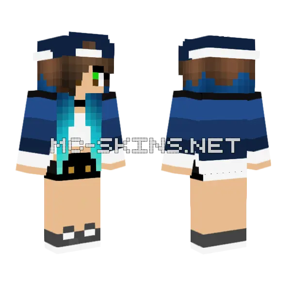 Me Dyed Hair Minecraft skin, front and back