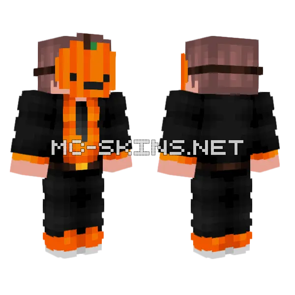 Me In Halloween Costume Minecraft skin, front and back