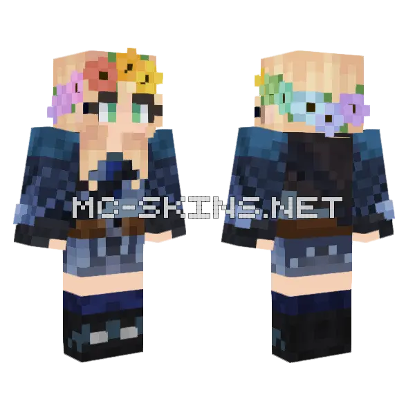 Me Season 3 Short Hair Minecraft skin, front and back