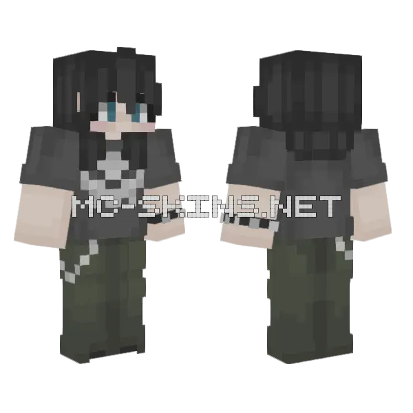 Me With Ears Minecraft skin, front and back