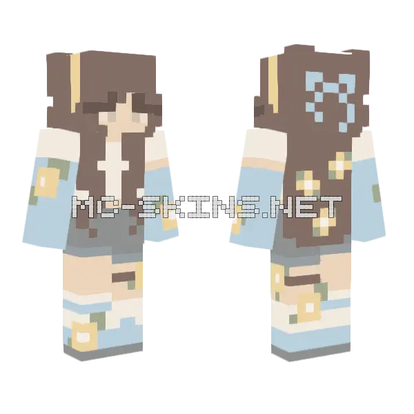 Meadow Reshade Contest Minecraft skin, front and back