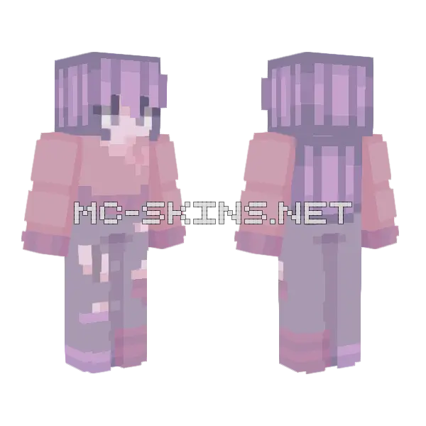Meagre Girl Minecraft skin, front and back