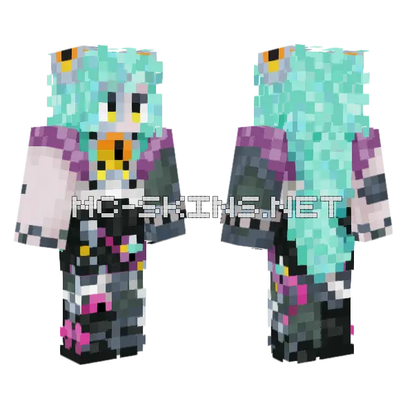 Mech Maiden Sarcophagurl MNC Minecraft skin, front and back