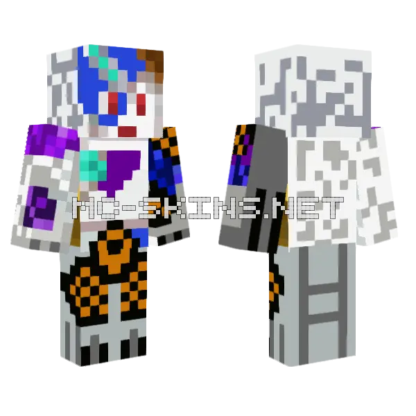 Mecha Frieza Minecraft skin, front and back