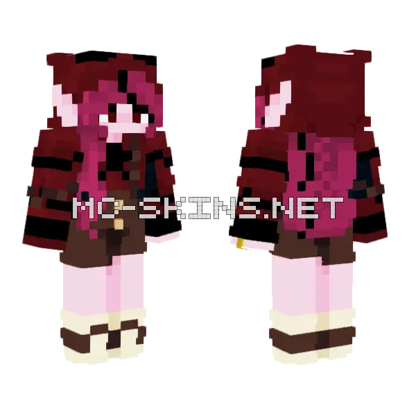 Mecha Girl Minecraft skin, front and back