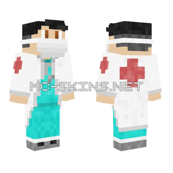Medic Minecraft skin, front and back