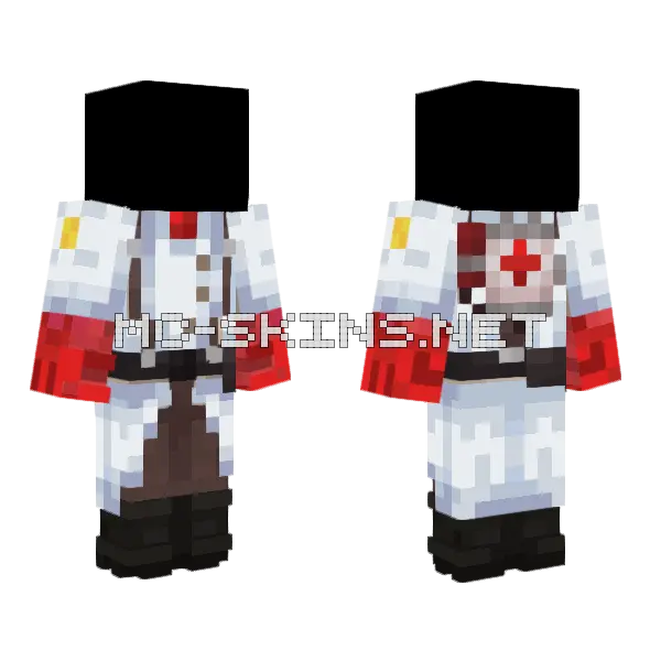Medic Recolor Minecraft skin, front and back