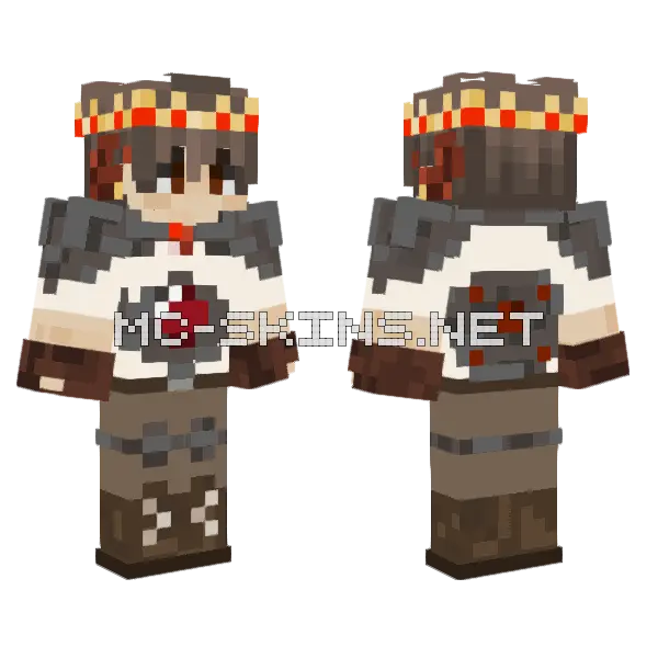 Medieval Boy Minecraft skin, front and back