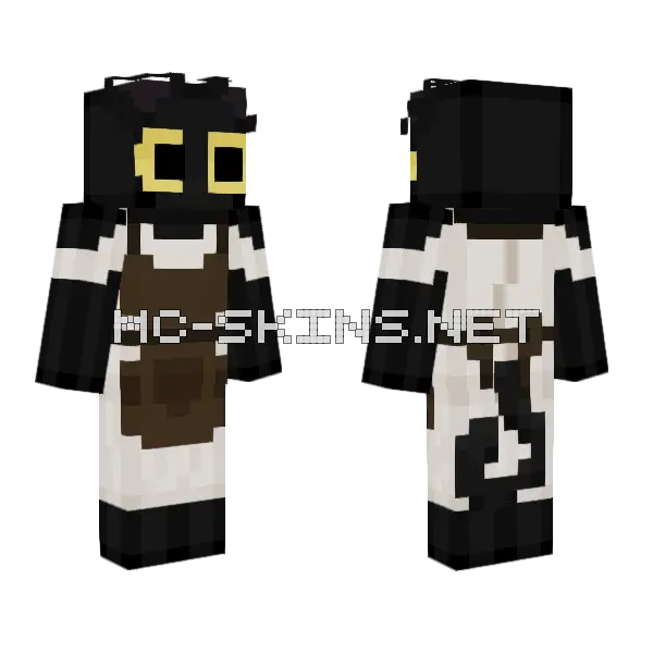 Medieval Cat Minecraft skin, front and back