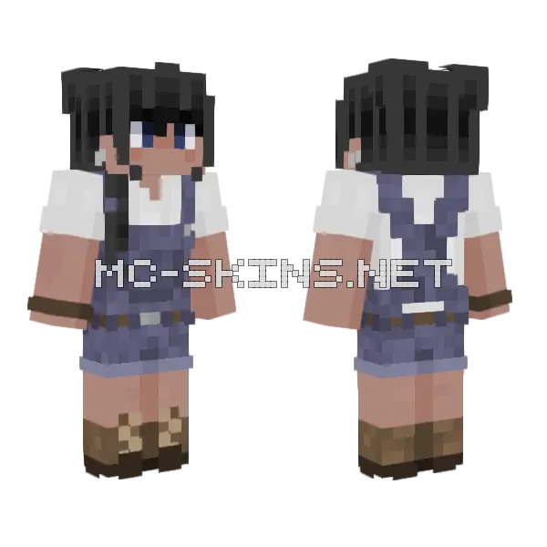 Medieval Farmer Girl Minecraft skin, front and back