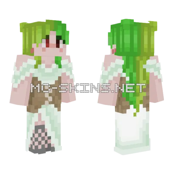 Medieval Lady Minecraft skin, front and back