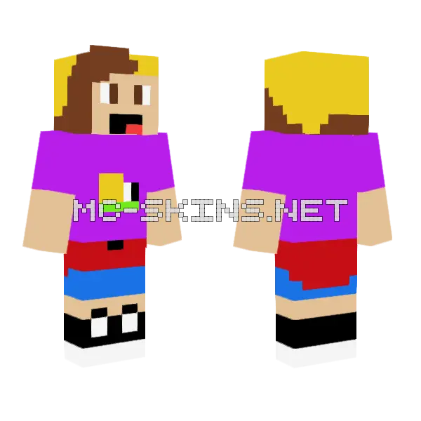 Mee Minecraft skin, front and back