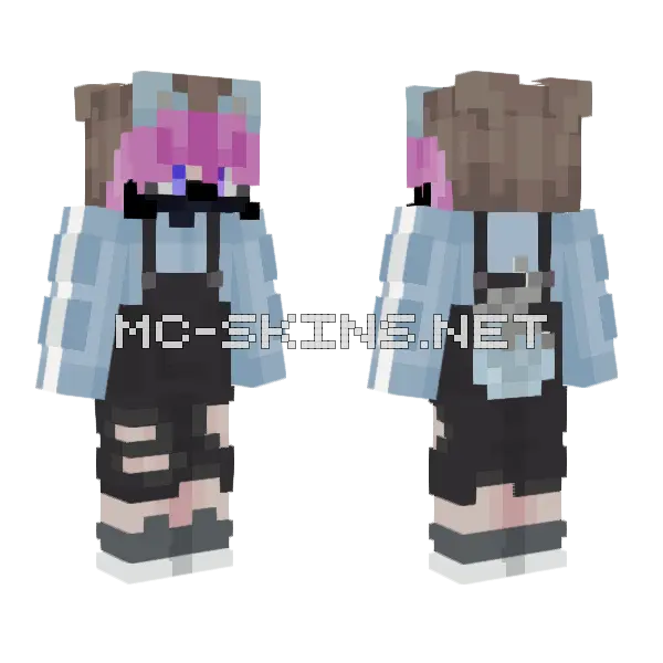 Meeep Girl Minecraft skin, front and back