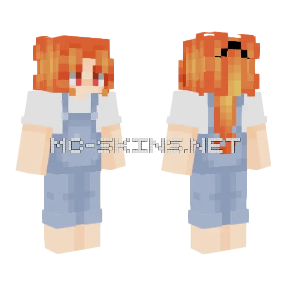 Meena Evo SMP NPC Minecraft skin, front and back
