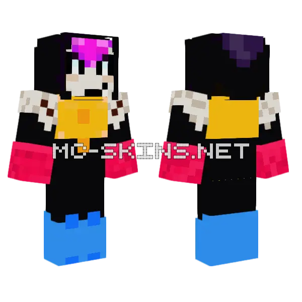 Meeple But Better Minecraft skin, front and back