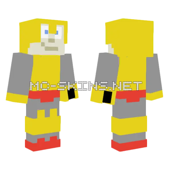 Mega Pac Man Minecraft skin, front and back