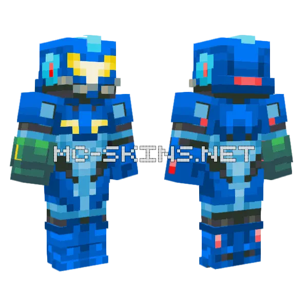 Mega Samus Minecraft skin, front and back