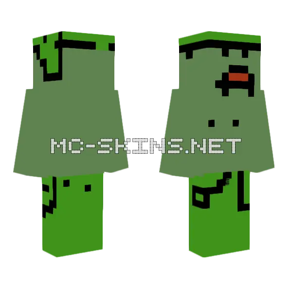 Mega Zombie From Unturned Minecraft skin, front and back
