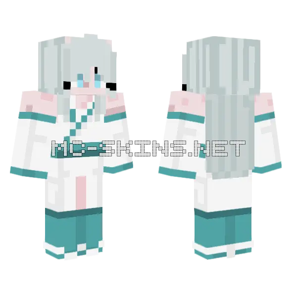 Megumi Anime Girl Minecraft skin, front and back