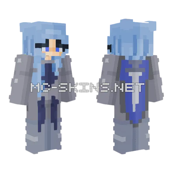 Meh Knight Without Helm Minecraft skin, front and back