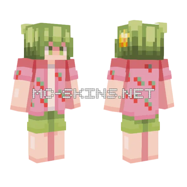 Mehito Beach Episode Minecraft skin, front and back