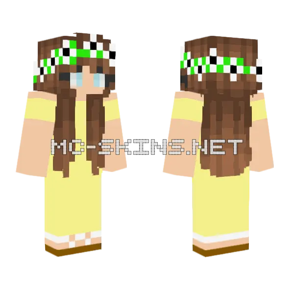 Mejumpsuit Yellow Outfit Minecraft skin, front and back