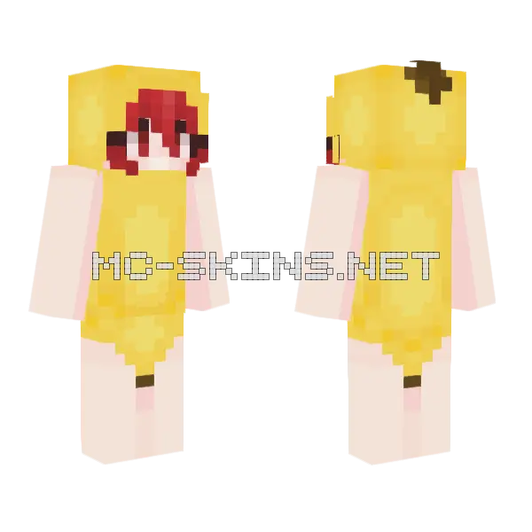 Melahri Yellow Outfit Minecraft skin, front and back