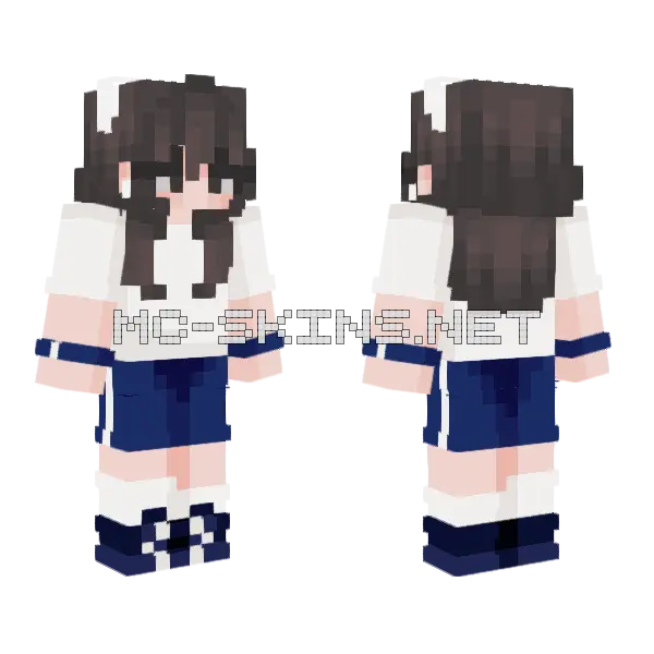Melanie Lopez PE Uniform Minecraft skin, front and back