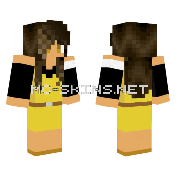 Melissa Lycan Minecraft skin, front and back