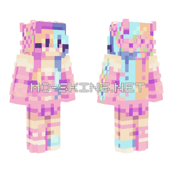 Mellie FV Minecraft skin, front and back