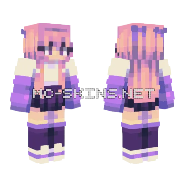 Melody Girl Minecraft skin, front and back