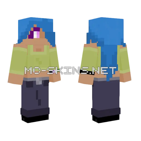 Melody Pride Month Minecraft skin, front and back