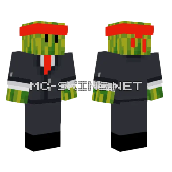 Melon Suit Minecraft skin, front and back