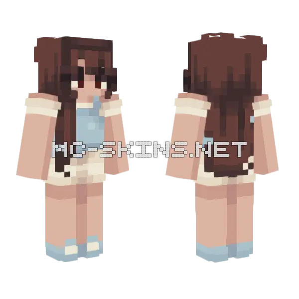 Melting Girl Minecraft skin, front and back