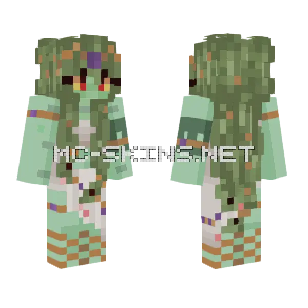 Meluzina Minecraft skin, front and back