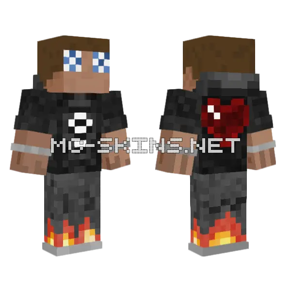 Memory Loss Mortmxp Minecraft skin, front and back