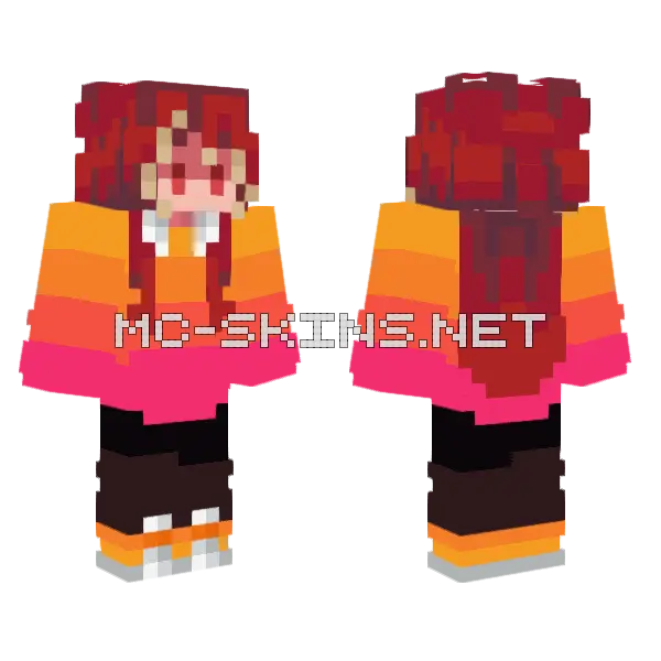 Menino Ruivo Minecraft skin, front and back