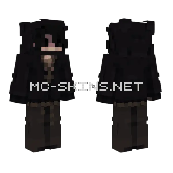 Mentally Emo Boy Minecraft skin, front and back