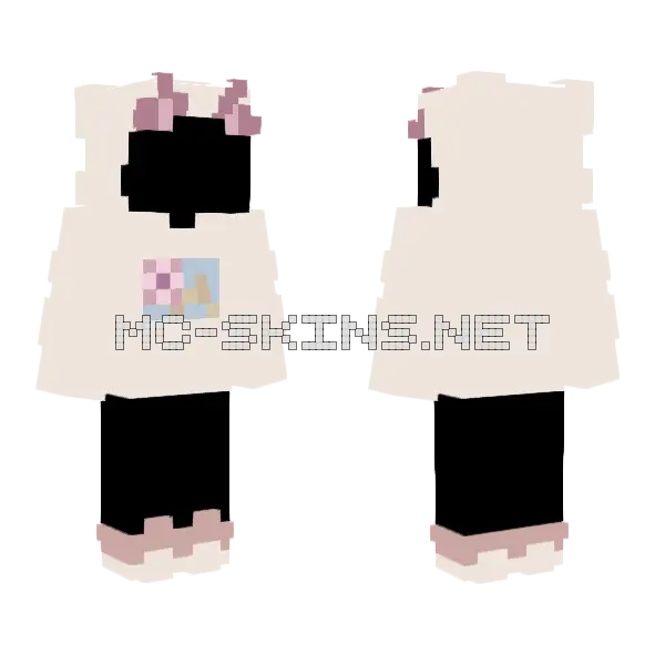 Meow Gift Base Minecraft skin, front and back