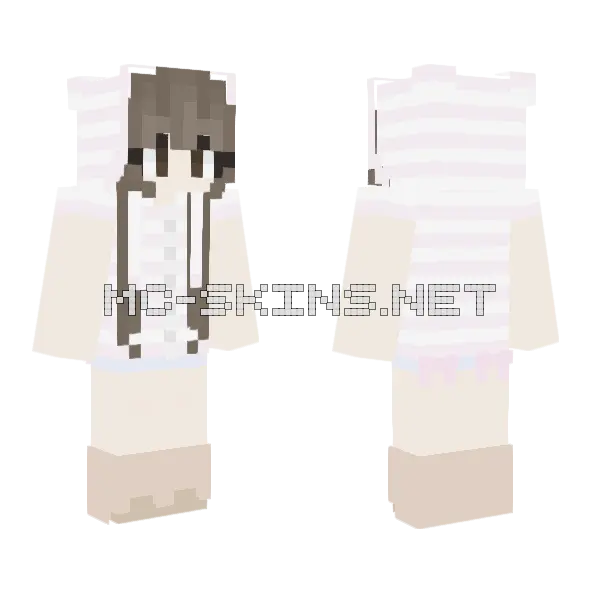 Meow Girl Minecraft skin, front and back