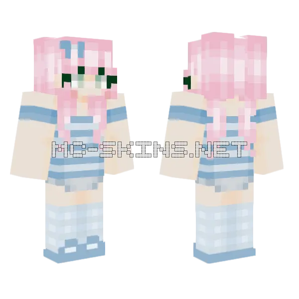 Meowowo Girl Minecraft skin, front and back