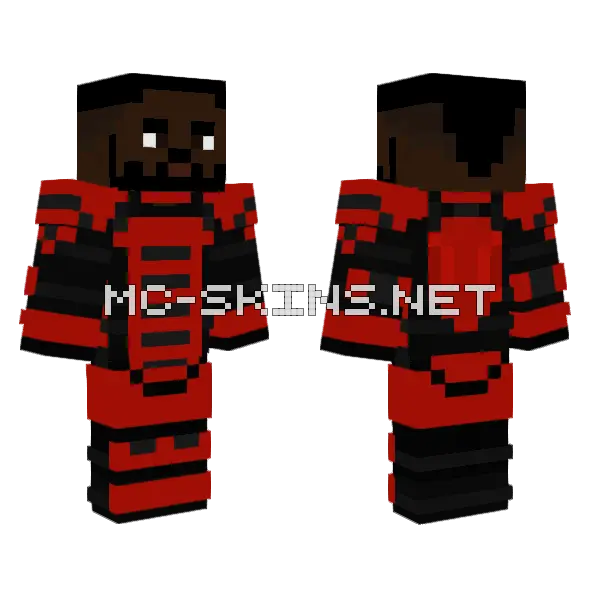 Mercer The Walking Dead Minecraft skin, front and back
