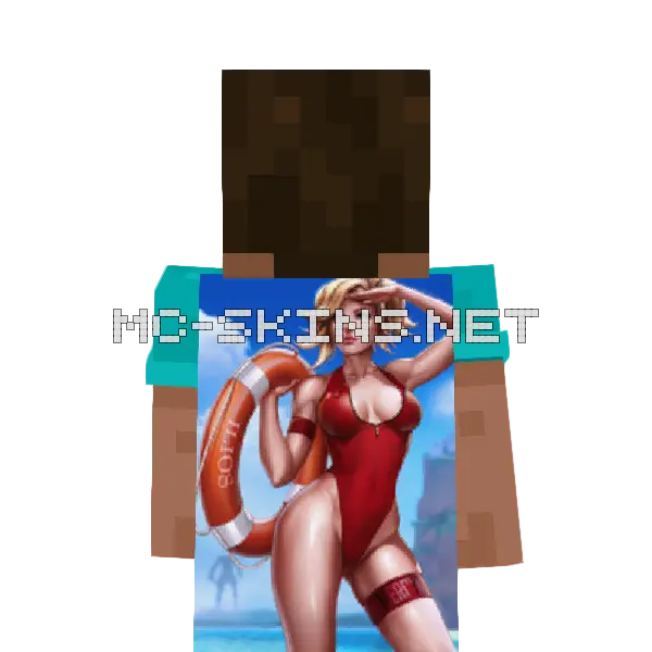 Mercy Swimsuit cape, outside and lining