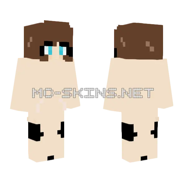 Mermaid Base Minecraft skin, front and back