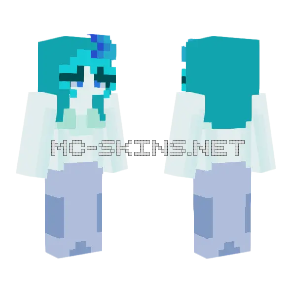 Mermaid Skin Minecraft skin, front and back
