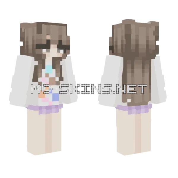 Mern Girl Minecraft skin, front and back
