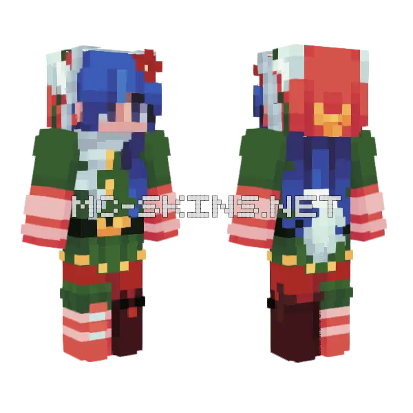 Merry Christmas Edit Minecraft skin, front and back