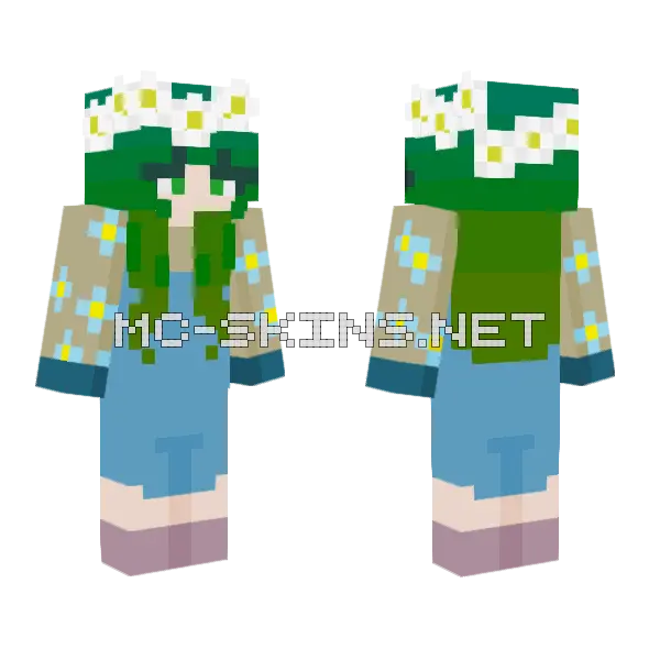 Messin With Flowers Minecraft skin, front and back