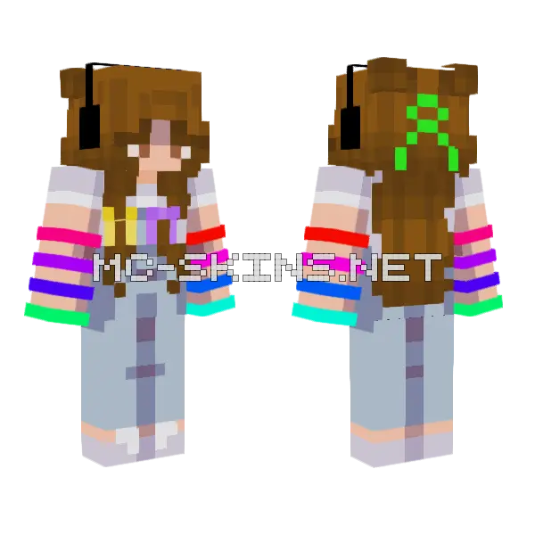 Messy Ace Minecraft skin, front and back